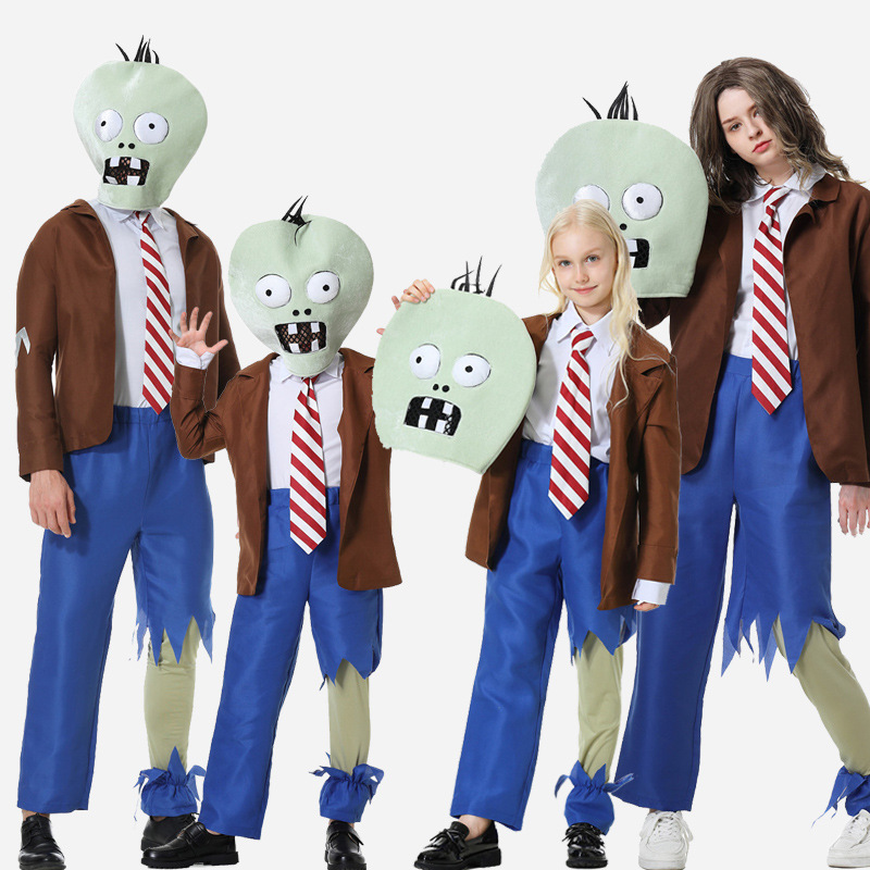 Plant Parent Halloween Costume - 부모-자녀 커플 할로윈 플랜트 VS 좀비